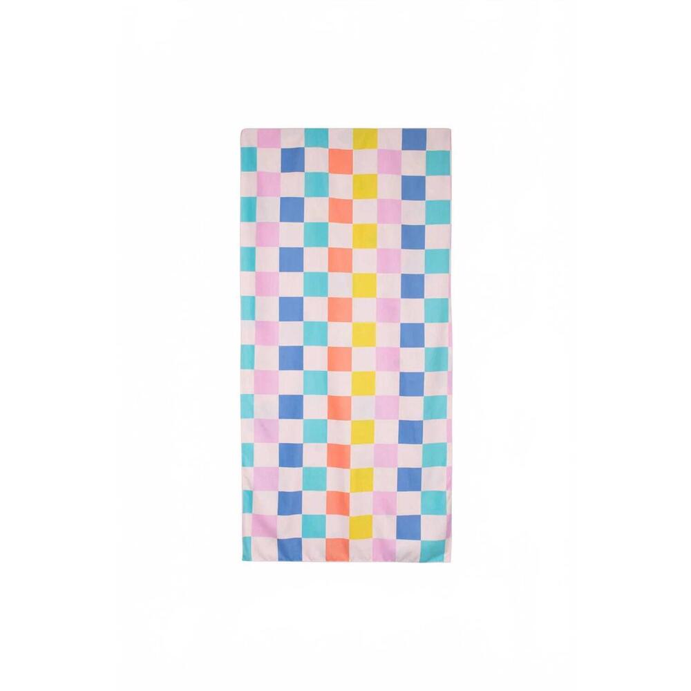 NEW KATYDID check beach towel in pink